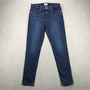 LOFT OUTLET Jeans Womens Size 28/6 Skinny Mid Rise Dark Wash Denim w/ 28" Inseam